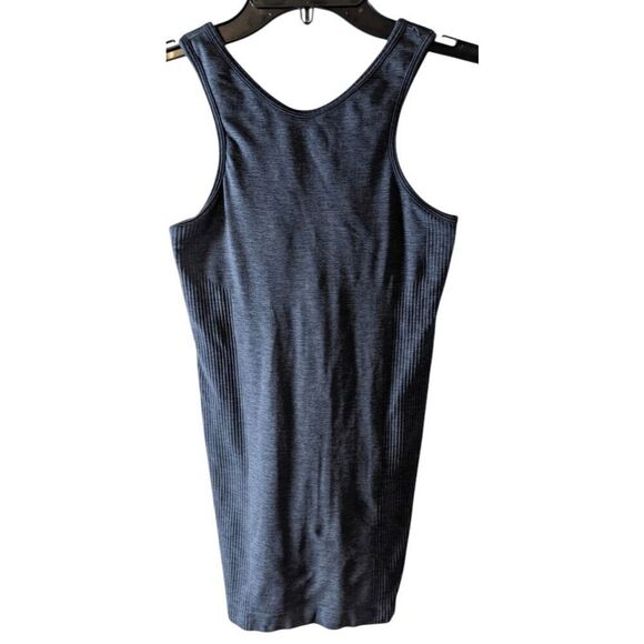LULULEMON ATHLETICA Seamlessly Covered Tank In Heathered Inkwell Size 4 - Picture 3 of 4